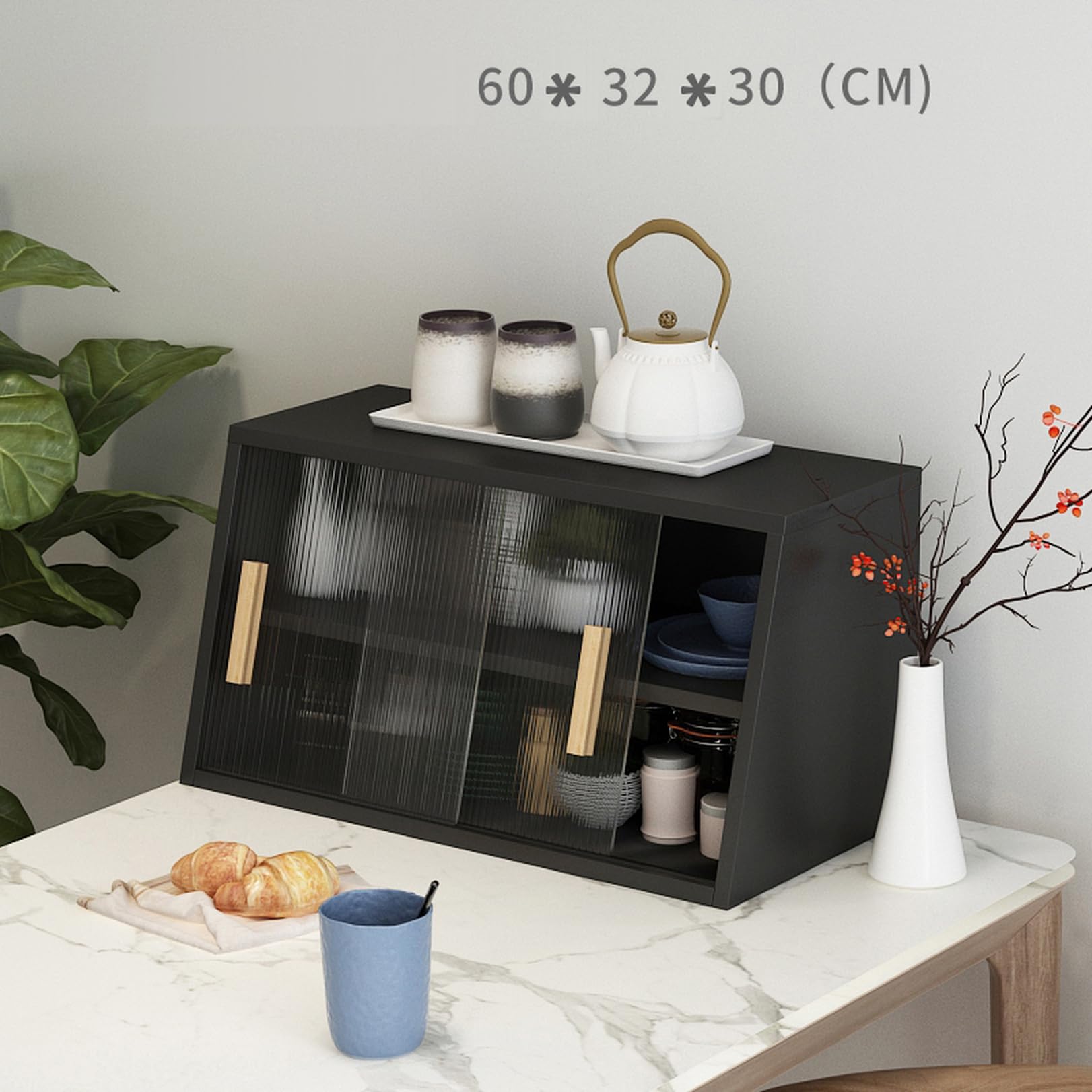 Amazon｜MJKQ9 ショーケース 収納キャビネット 木製 透明